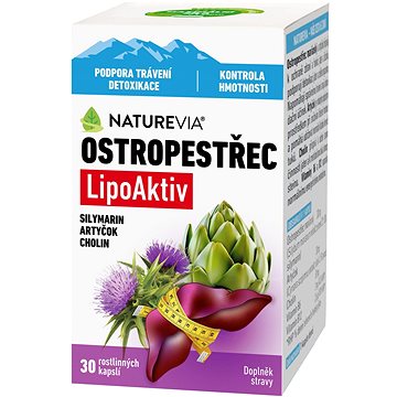 

NatureVia Ostropestřec LipoAktiv 30 kapslí
