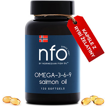 

NFO OMEGA - 3 - 6 - 9 SALMON OIL, 120 kapslí z rybí želatiny