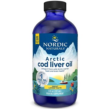 

Nordic Naturals Olej z jater arktické tresky 1060 mg, citrón, 237 ml