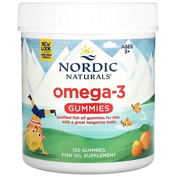 

Nordic Naturals Omega 3 gummies, mandarinka, 120 gumových bonbónů