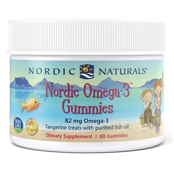 

Nordic Naturals Omega 3 gummies, mandarinka, 60 gumových bonbónů