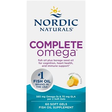 

Nordic Naturals Complete Omega 565 mg, citrón, 60 softgelových kapslí