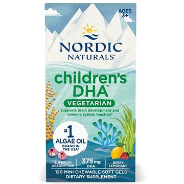 

Nordic Naturals Children's DHA vegetarian, 120 žvýkacích soft gel kapslí