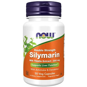 

NOW Double Strength Silymarin milk thistle extract, 300 mg, 50 kapslí