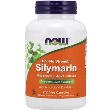 

NOW Double Strength Silymarin milk thistle extract, 300 mg, 200 kapslí