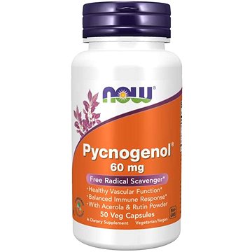 

NOW Pycnogenol s Acerolou a Rutinem, 60 mg
