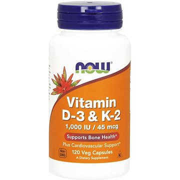 

NOW Vitamin D3 & K2, 1000 IU / 45 ug