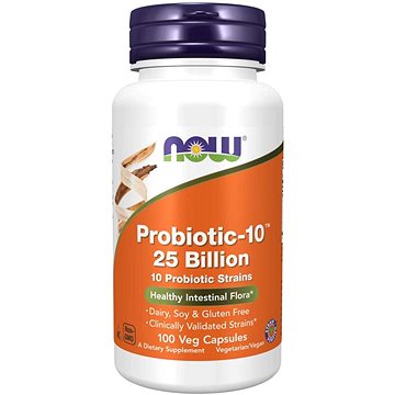 

NOW Probiotic-10, probiotika, 25 miliard CFU, 10 kmenů
