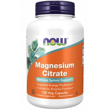 

NOW Foods Magnesium Citrát 400mg, 120 veg kapslí