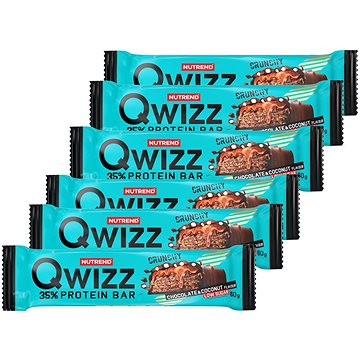 

Nutrend QWIZZ Protein Bar, 6 x 60 g, čokoláda+kokos