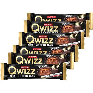 

Nutrend QWIZZ Protein Bar, 6 x 60 g, čokoládové brownies