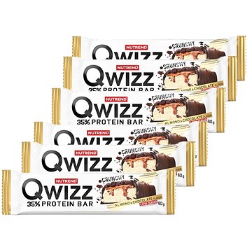 

Nutrend QWIZZ Protein Bar, 6 x 60 g, mandle+čokoláda