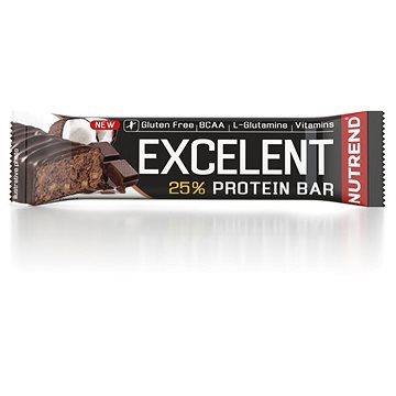 Nutrend EXCELENT protein bar, 85 g, čokoláda+kokos - Proteinová tyčinka