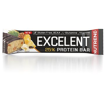 Nutrend EXCELENT protein bar, 85 g, vanilka s ananasem - Proteinová tyčinka