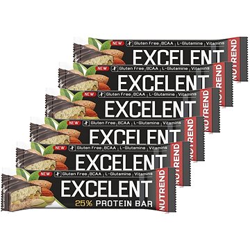 

Nutrend EXCELENT Bar double, 6 x 85 g, mandle+pistácie s pistáciemi CZ/SK
