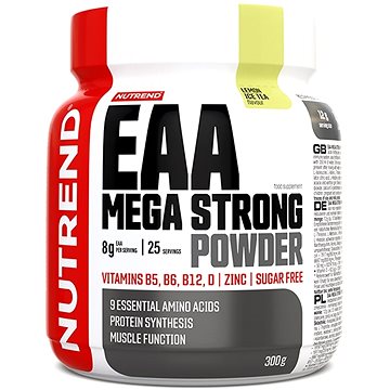 Nutrend EAA MEGA STRONG POWDER, 300 g, ledový čaj citron - Aminokyseliny