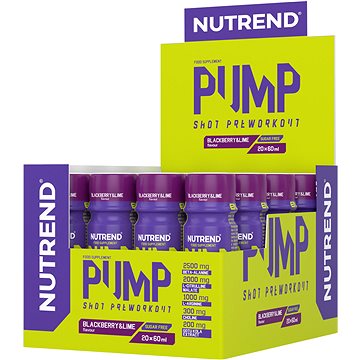 

Nutrend Pump Shot 20 × 60 ml, ostružina + limetka