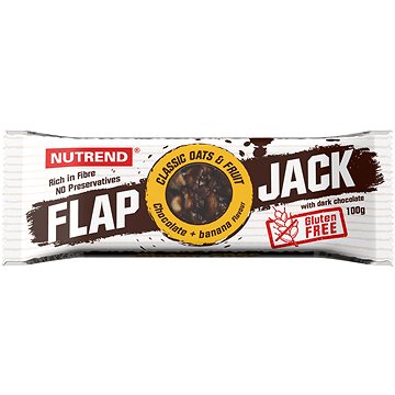

Nutrend Flapjack Gluten Free 100 g, čokoláda + banán s hořkou čokoládou