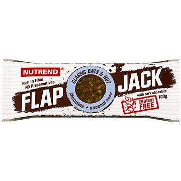 

Nutrend Flapjack Gluten Free 100 g, čokoláda + kokos s hořkou čokoládou
