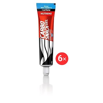 

Nutrend Carbosnack With Caffeine tuba, 6 x 50g, modrá malina