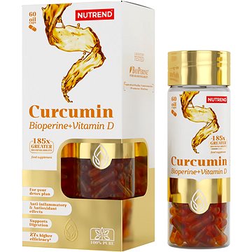 

Nutrend Curcumin + Bioperine + Vitamin D, 60 Kapslí