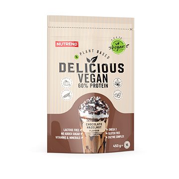 

Nutrend Delicious Vegan Protein 450 g, čokoláda+lískový ořech