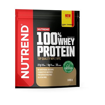 

Nutrend 100% Whey Protein 1000 g, banán+jahoda