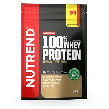

Nutrend 100% Whey Protein 400 g, banán+jahoda