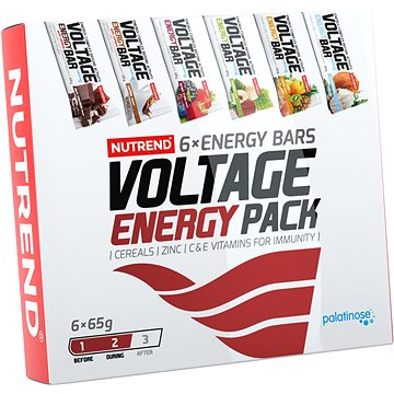 

Nutrend Voltage Energy Bar dárkové balení, 6 × 65 g, mix příchutí