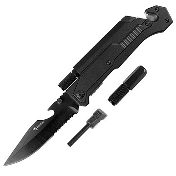 

Foxter 2636 Vojenský taktický nůž s křesadlem, mini baterkou 22 cm