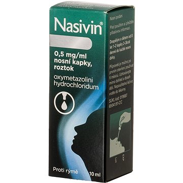 

Nasivin 0,5 mg/ml nosní kapky, roztok 10 ml