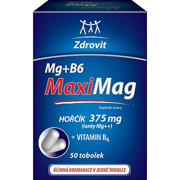 

Zdrovit MaxiMag Hořčík 375 mg + B6 50 tobolek