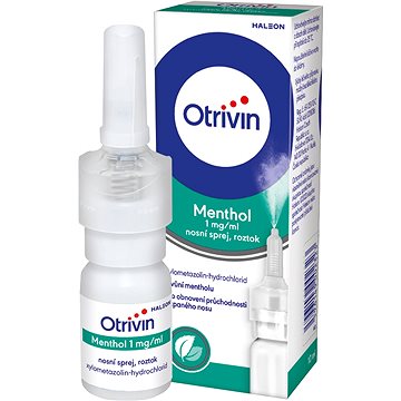

Otrivin Menthol 1 mg/ml nosní sprej při léčbě ucpaného nosu 10 ml