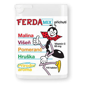 

Rapeto C-Vitamin 60 mg Ferda mix Malina-Višeň-Pomeranč-Hruška 110 tablet