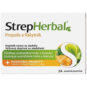 

StrepHerbal Propolis a Rakytnik 24 pastilek