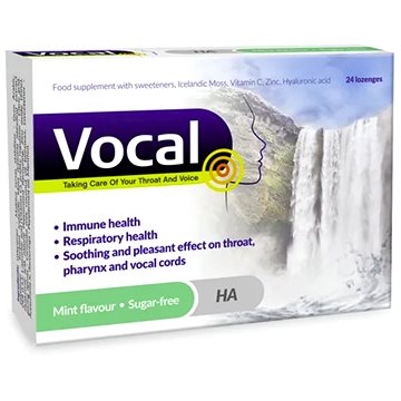 

Vocal HA Pastilky bez cukru Máta 24 ks