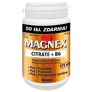

Vitabalans Magnex citrate 375 mg + B6 100 + 50 tablet