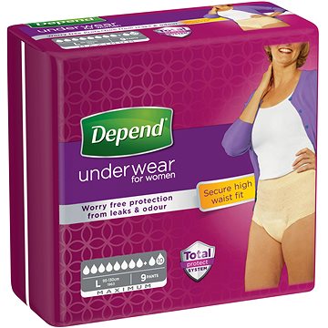 

Depend Maximum pro ženy L natahovací kalhotky 9 ks