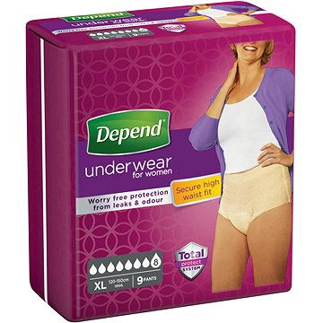 

Depend Super pro ženy XL natahovací kalhotky 9 ks