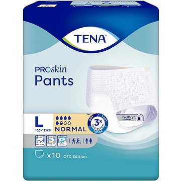 

Tena Pants Normal Large kalhotky absorpční natahovací, boky 100-135 cm, 10 ks