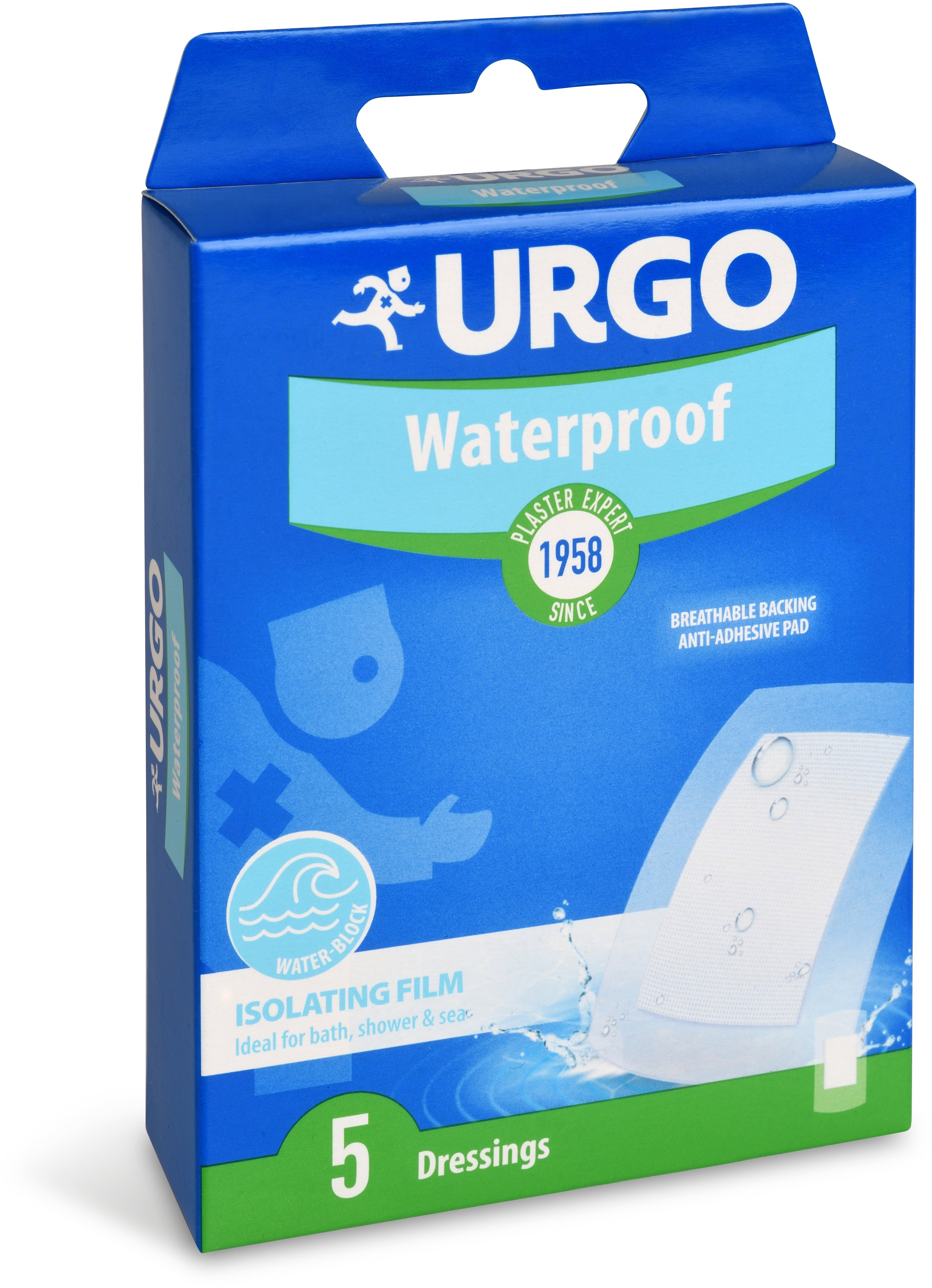 

Urgo Waterproof voděodolná náplast 10 × 6 cm 5 ks