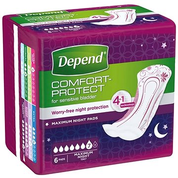 

Vložky Depend Maximum 900 ml, 6 ks