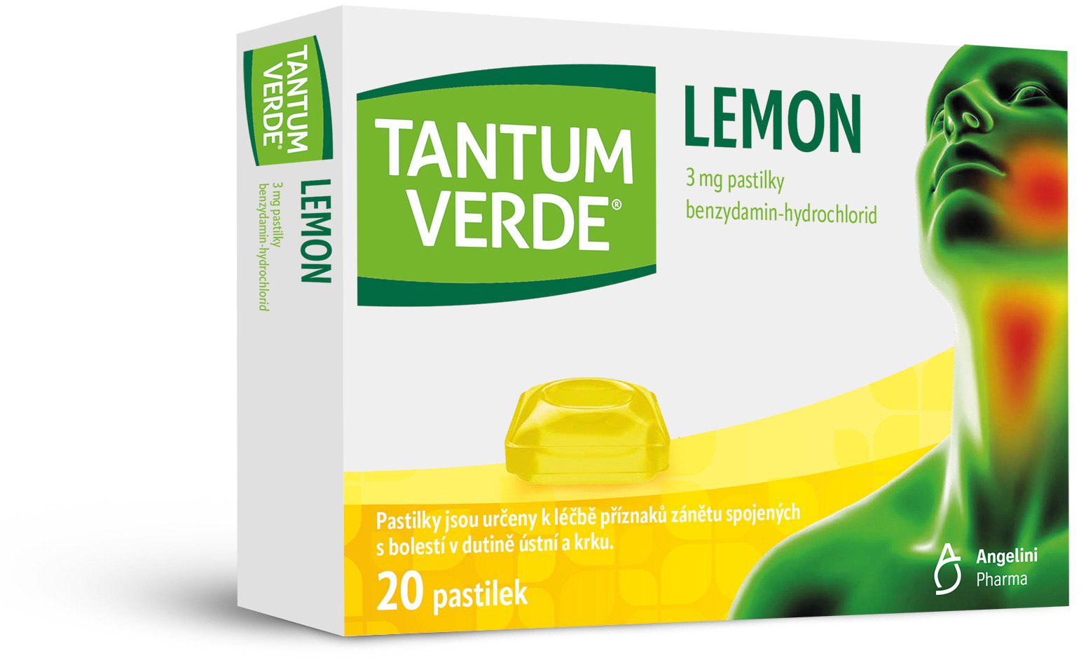 

Tantum Verde Lemon 3 mg 20 pastilek