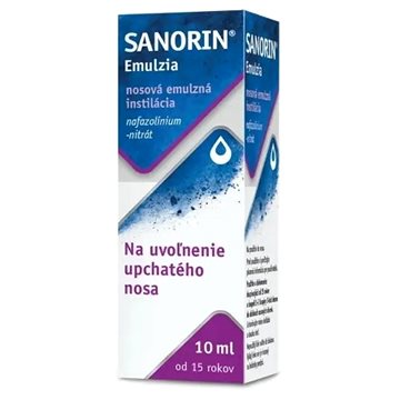 

Sanorin emulze 1 mg/ml nosní kapky, emulze 1 × 10 ml