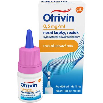 

Otrivin pro děti 0,5 mg/ml nosní kapky při léčbě ucpaného nosu 10 ml