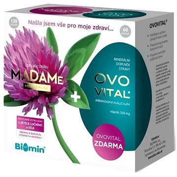 

Biomin MADAMe Menopause 120 tobolek + Ovovital 60 tobolek