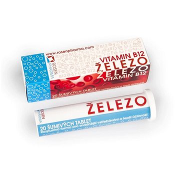 

Rosen Železo + B12 20 šumivých tablet