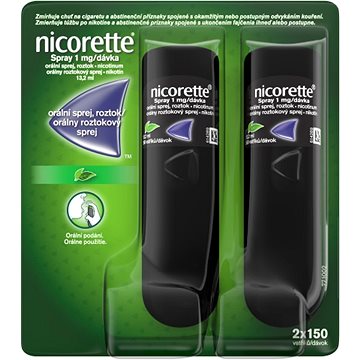 

Nicorette Spray 1 mg/dávka orální sprej, roztok 2x13,2 ml