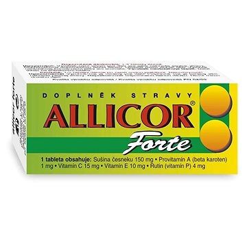 

NATURVITA Allicor Forte česnek + C + E + P + Beta 60 tablet
