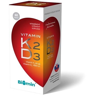 

Biomin Vitamin K2 + D3 1000 I.U. 60 tobolek